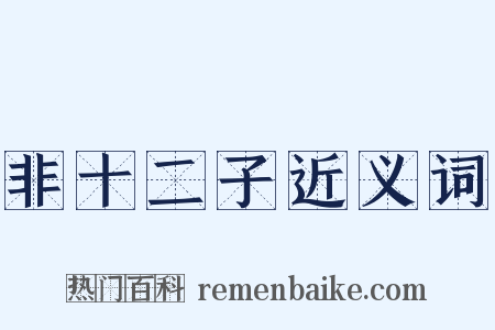 非十二子近义词是什么意思的图片